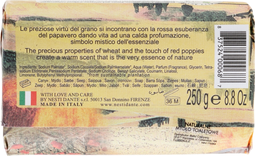 Naturalne mydło w kostce Złoty krajobraz - Nesti Dante Emozioni in Toscana Campagna Dorata — Zdjęcie N2