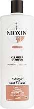 Wzmacniający szampon do skóry głowy i lekko przerzedzających się włosów farbowanych - Nioxin System 3 Cleanser Shampoo Step 1 Colored Hair Light Thinning — Zdjęcie N2