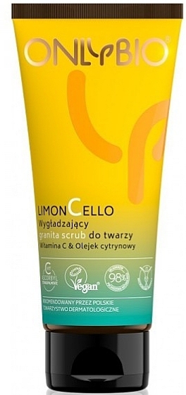 Wygładzający granita scrub do twarzy Witamina C i olejek cytrynowy - OnlyBio Limoncello — Zdjęcie N1