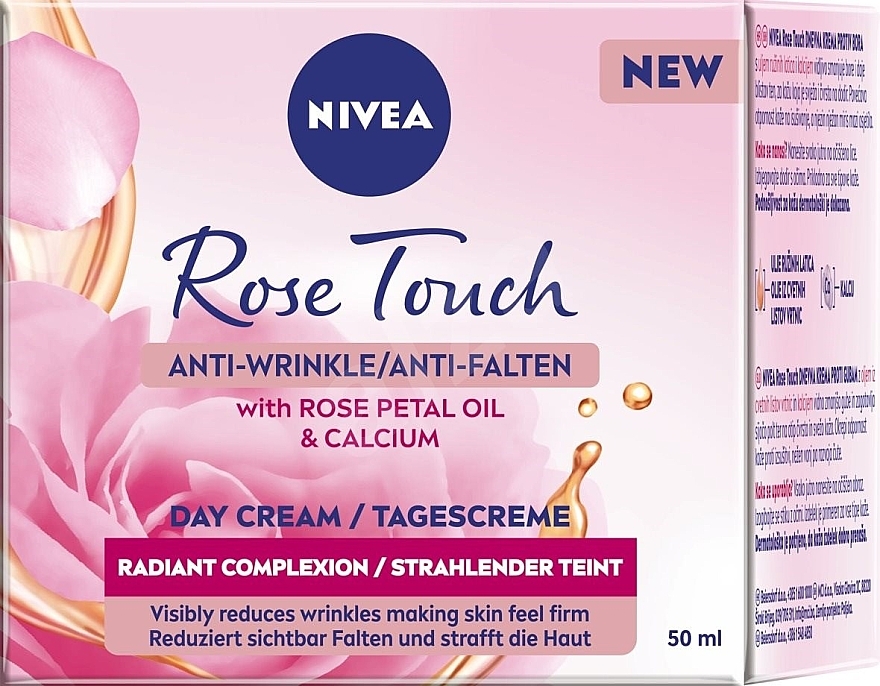 Przeciwstarzeniowy krem do twarzy na dzień - Nivea Rose Touch Day Cream — Zdjęcie N3