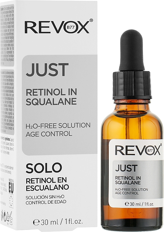 Bezwodne serum z retinolem w skwalanie do twarzy i szyi - Revox Just Retinol In Squalane — Zdjęcie N2
