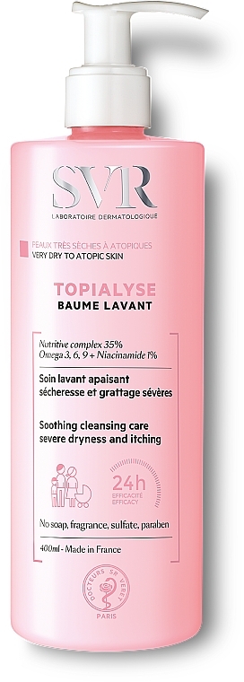 Kojący balsam oczyszczający do skóry bardzo suchej i atopowej - SVR Topialyse Baume Lavant — Zdjęcie N3