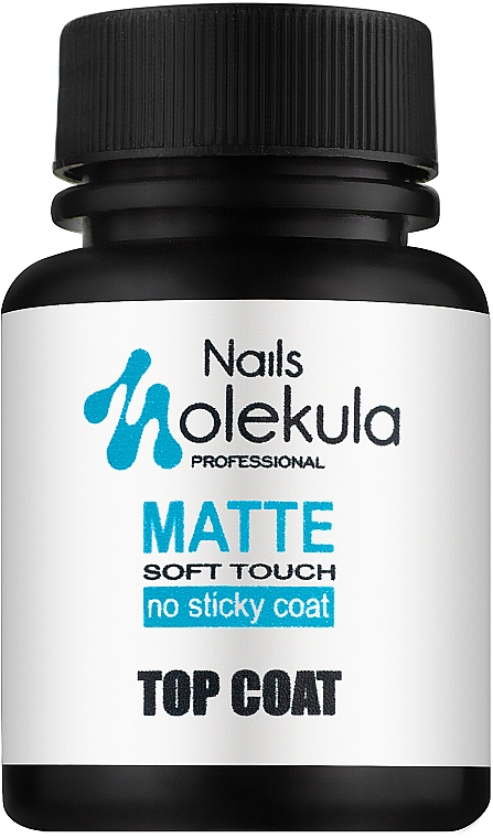 Matowy top coat do paznokci - Nails Molekula Top Coat Matte Soft Touch — Zdjęcie N2