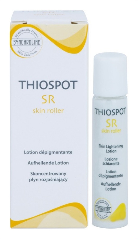 Skoncentrowany płyn rozjaśniający przebarwienia do twarzy - Synchroline Thiospot SR Skin Roller