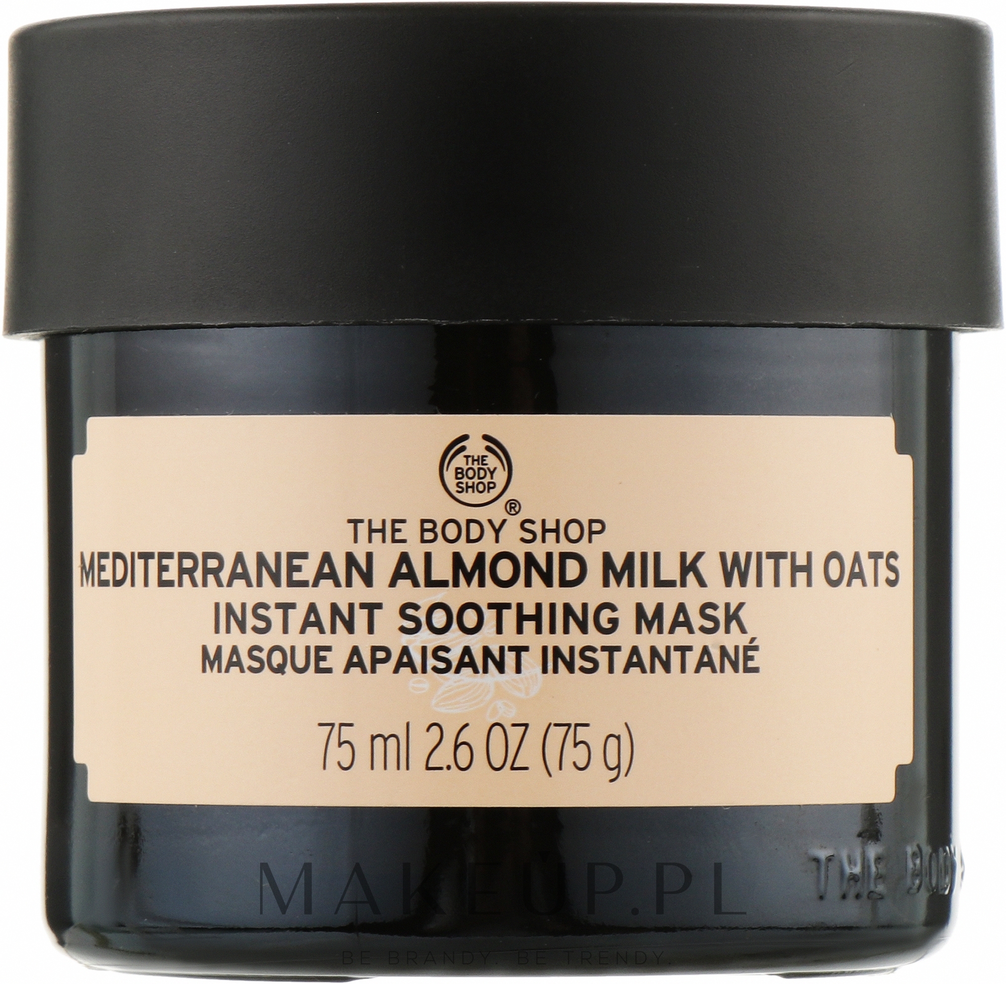 Kojąca maska do twarzy z mlekiem migdałowym i owsem - The Body Shop Mediterranean Almond Milk And Oats Instant Soothing Mask — Zdjęcie 75 ml