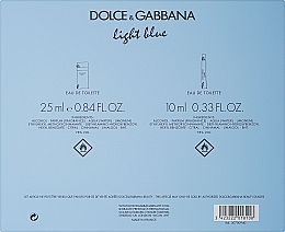 Dolce & Gabbana Light Blue - Zestaw (edt 25 ml + edt 10 ml) — Zdjęcie N4