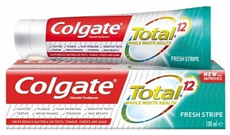 Pasta do zębów - Colgate Total 12 Fresh Stripe Tooth — Zdjęcie N1