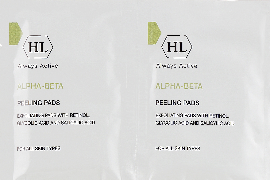 Złuszczające chusteczki oczyszczające do każdego rodzaju skóry - Holy Land Cosmetics Alpha-Beta & Retinol Peeling Pads