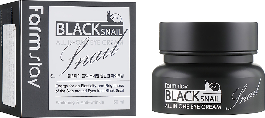 Krem pod oczy z mucyną czarnego ślimaka - FarmStay All-In-One Black Snail Eye Cream — Zdjęcie N2
