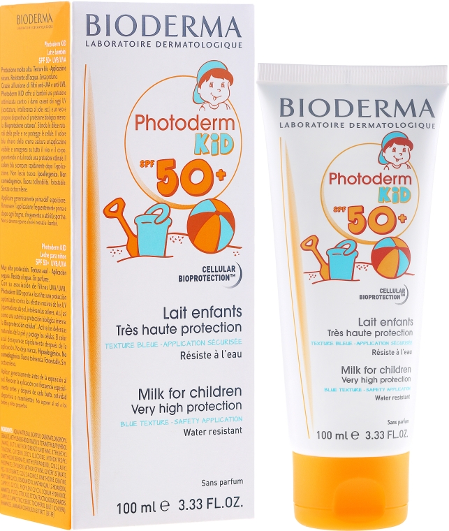 Wodoodporne mleczko przeciwsłoneczne dla dzieci SPF 50 - Bioderma Photoderm Kid Milk For Children — Zdjęcie N4