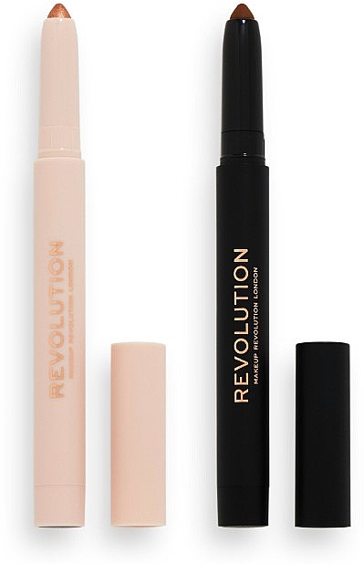 Zestaw eyelinerów i kredek do oczu - Makeup Revolution Contour & Shadow Crayons (eye/cr/2x1,2g) — Zdjęcie N2