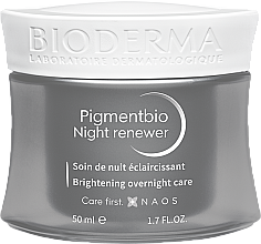 Kup Krem do cery wrażliwej rozjaśniający przebarwienia - Bioderma Pigmentbio Night Renewer Brightening Overnight Care