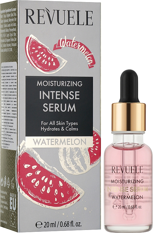 Intensywnie nawilżające serum do twarzy Arbuz - Revuele Moisturizing Intense Serum Watermelon — Zdjęcie N2