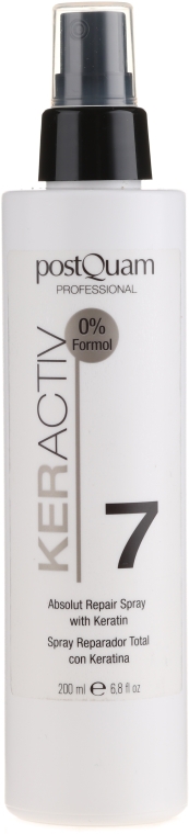 Keratynowy spray do włosów - PostQuam Keractiv Absolut Repair Spray With Keratin  — Zdjęcie N1