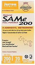 Kup Suplement diety S-adenozylometionina w tabletkach - Jarrow Formulas SAM-e 200 (S-Adenosyl-L-Methionine) 200 mg, 20 Tablets