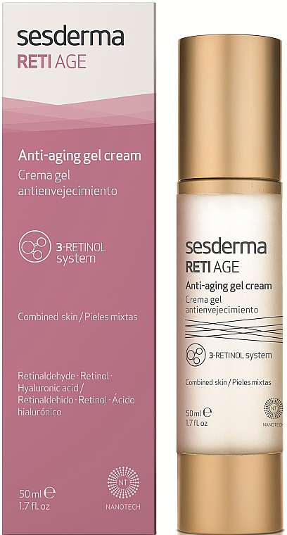 Przeciwstarzeniowy żel-krem do twarzy - SesDerma Laboratories RetiAge Anti-Aging Gel Cream — Zdjęcie N1