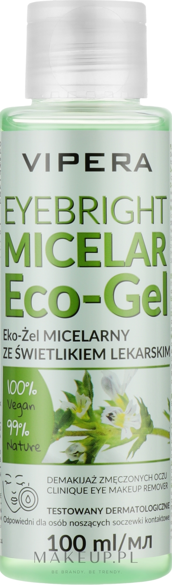 Micelarny eko-żel do demakijażu ze świetlikiem lekarskim - Vipera Eyebright Micellar Eco-Gel — Zdjęcie 100 ml