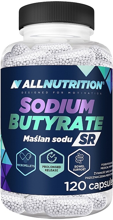 Maślan sodu, w kapsułkach z mikrogranulkami - Allnutrition Sodium Butyrate SR — Zdjęcie N1