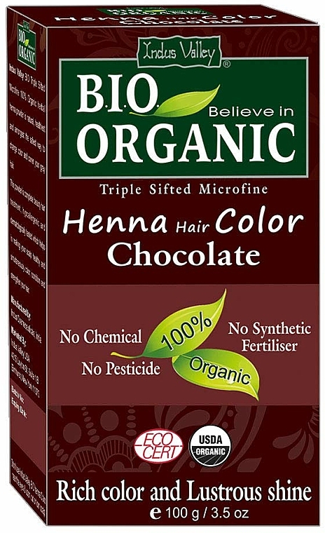 Naturalna farba do włosów na bazie henny - Indus Valley Bio Organic Henna Hair Color