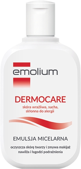 Łagodna emulsja micelarna do skóry wrażliwej, podrażnionej i skłonnej do alergii - Emolium Dermocare