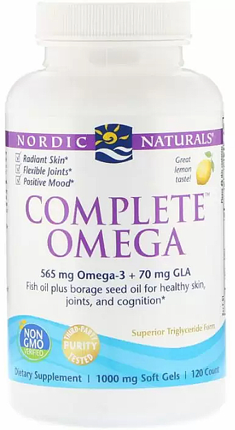 Kwas Omega-3 w żelowych kapsułkach - Nordic Naturals Complete Omega Lemon — Zdjęcie N2