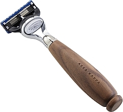 Maszyna do golenia - Acca Kappa Razor Walnut Wood Handle Gilette Fusion Blade — Zdjęcie N1