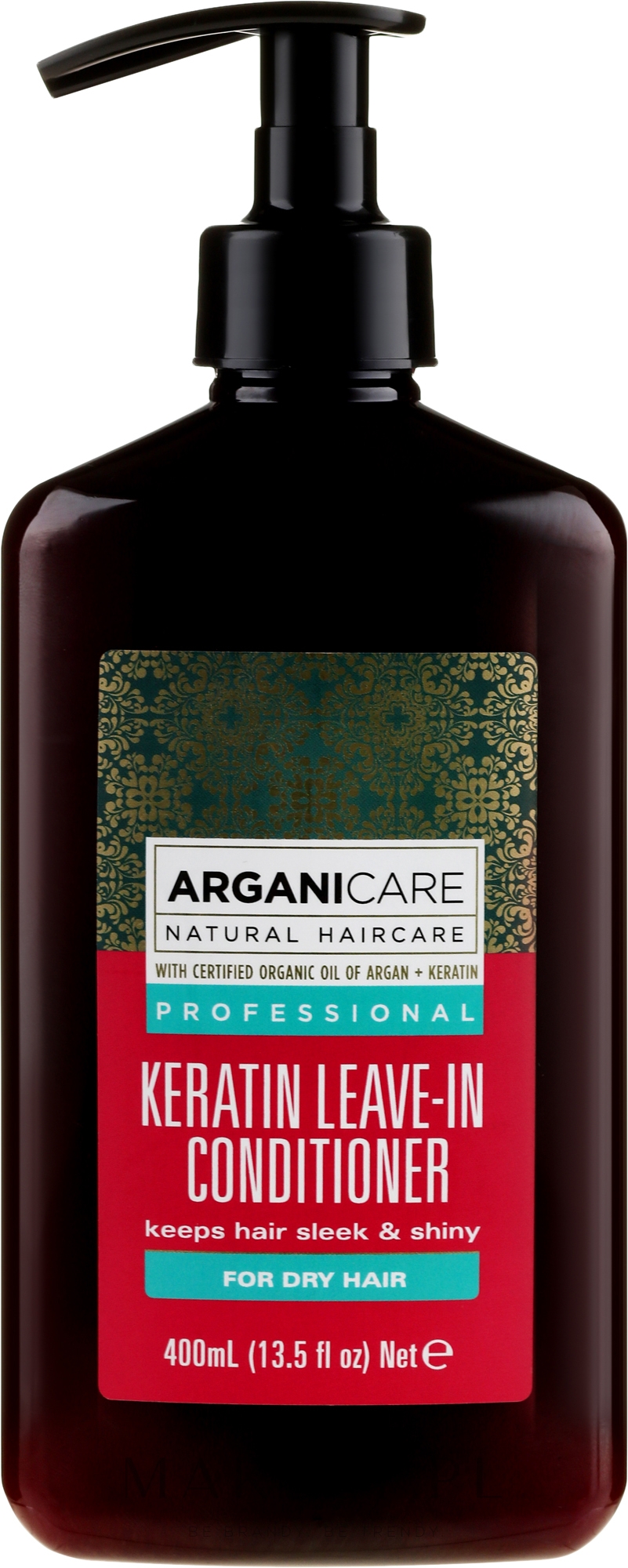Odżywka bez spłukiwania do włosów suchych - Arganicare Keratin Leave-in Conditioner For Dry Hair — Zdjęcie 400 ml