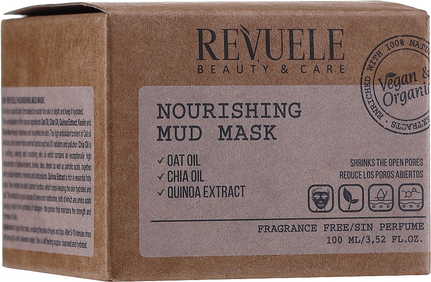Odżywcza maska ​​do twarzy - Revuele Vegan & Organic Nourishing Mud Mask — Zdjęcie N1