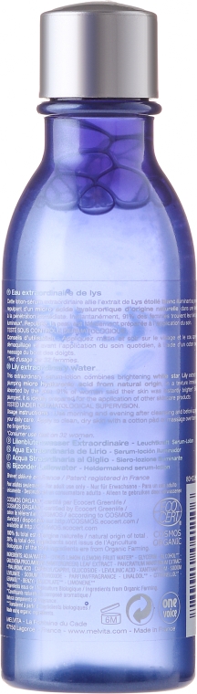 Nawilżająca woda liliowa - Melvita Face Care Extraordinary Water — Zdjęcie N2