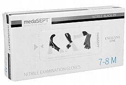 Rękawice nitrylowe, rozmiar M, czarne - Medasept Nitrile Black Examination Gloves — Zdjęcie N2