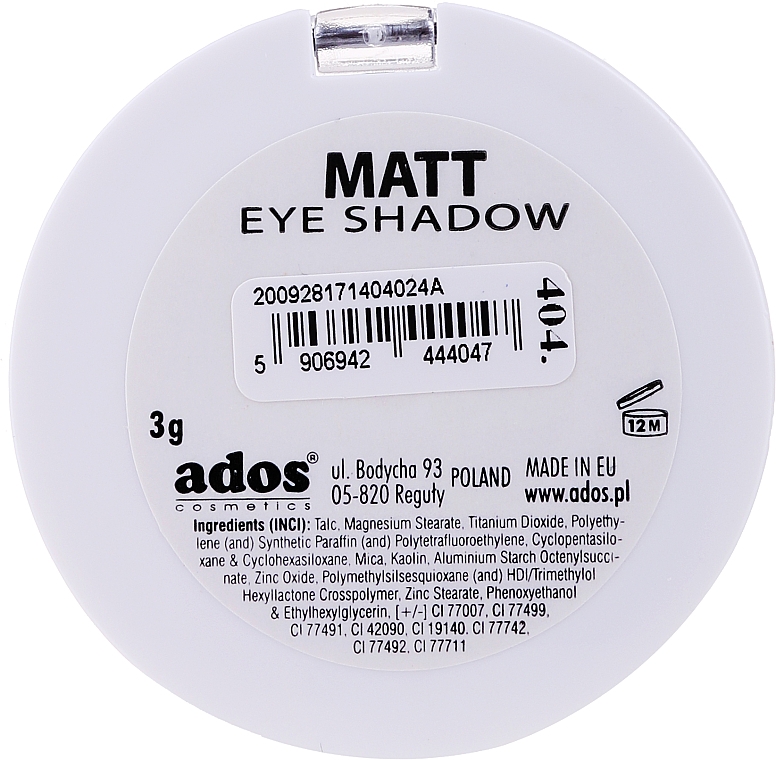 Matowy cień do powiek - Ados Matt Effect Eye Shadow — Zdjęcie N20