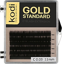 Sztuczne rzęsy Gold Standard C 0,03 (6 rzędów: 11 mm) - Kodi Professional — Zdjęcie N1