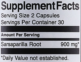 Suplement diety Korzeń Sarsaparilli 450 mg, 60 szt - Swanson Sarsaparilla Root — Zdjęcie N3