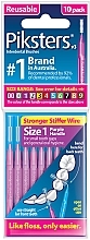 Szczoteczki międzyzębowe 1, fioletowe, 10 sztuk - Piksters Interdental Brushes Purple Size 1 — Zdjęcie N1