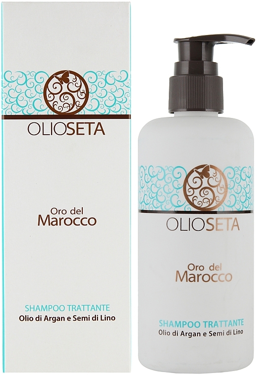 Odżywczy szampon z olejami arganowym i z nasion lnu Złoto Maroka - Barex Italiana Olioseta Shampoo — Zdjęcie N2