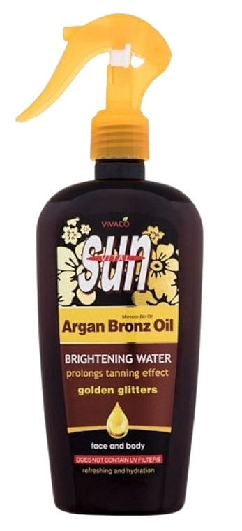 Tonik do ciała i twarzy - Vivaco Sun Vital Argan Bronz Oil Brightening Water  — Zdjęcie N1