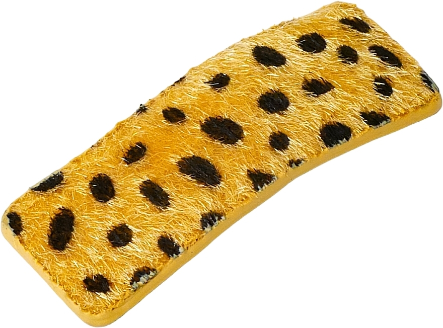 Spinka do włosów z futerkiem, żółta panterka - Lolita Accessories  — Zdjęcie N1