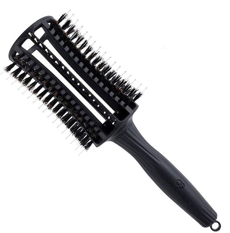 Szczotka do modelowania włosów, rozmiar XL, czarna - Olivia Garden Finger Brush Round Black Extra Large — Zdjęcie N1
