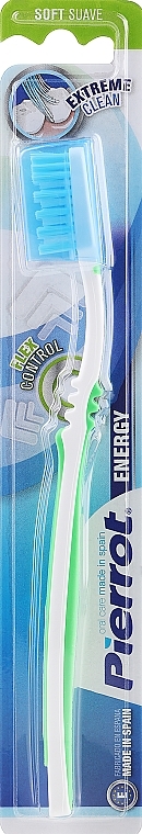 Szczoteczka do zębów Energy, miękka, zielona - Pierrot Energy — Zdjęcie N1