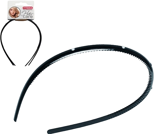 Opaska do włosów z kryształkami, 2 szt, czarna - Titania — Zdjęcie N1