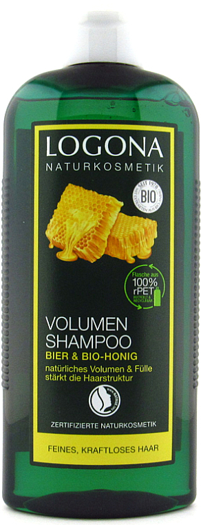 Szampon zwiększający objętość włosów - Logona Hair Care Volume Shampoo Honey Beer — Zdjęcie N3