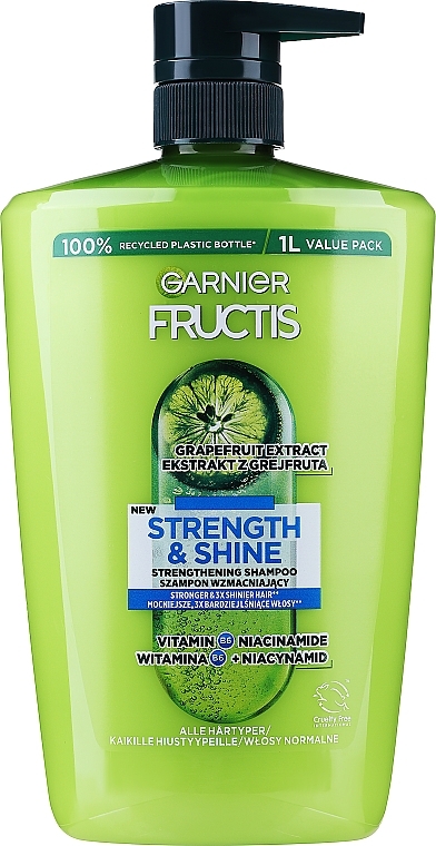 Wzmacniający szampon do włosów Siła i blask - Garnier New Fructis Shampoo — Zdjęcie N2