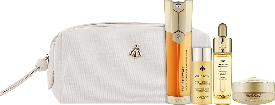 Zestaw - Guerlain Abeille Royale (ser/50ml + lot/40ml + oil/15ml + dcr/15ml + bag) — Zdjęcie N2