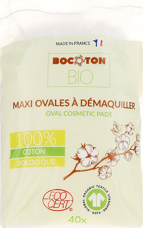 Płatki kosmetyczne dla dzieci, owalne, 40 szt. - Bocoton Bio Oval Cosmetic Pads — Zdjęcie N1