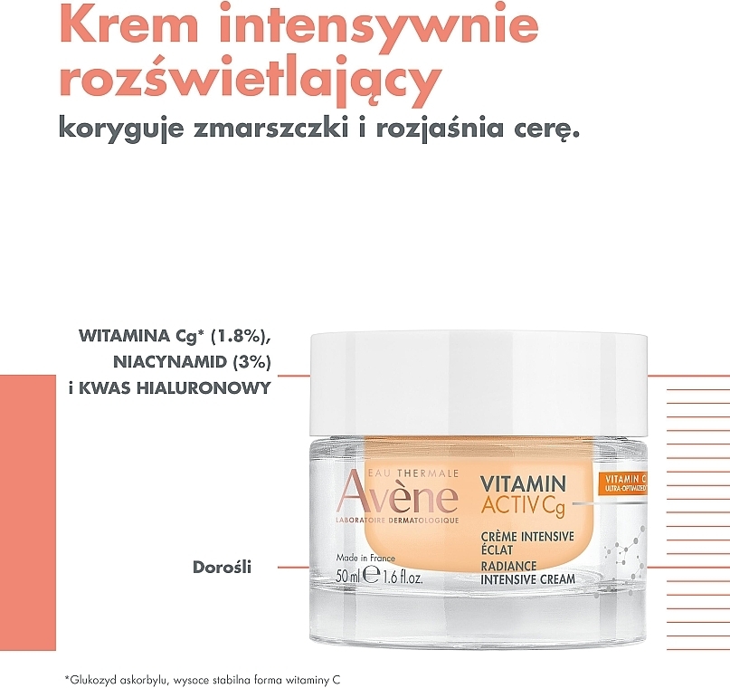 Krem intensywnie rozświetlający - Avene Eau Thermale Vitamin Activ Cg Radiance Intensive Cream — Zdjęcie N5