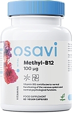 Kapsułki Methyl-B12, 100 μg. - Osavi Vitamin Methyl-B12, 100 μg Vegan Capsules — Zdjęcie N2
