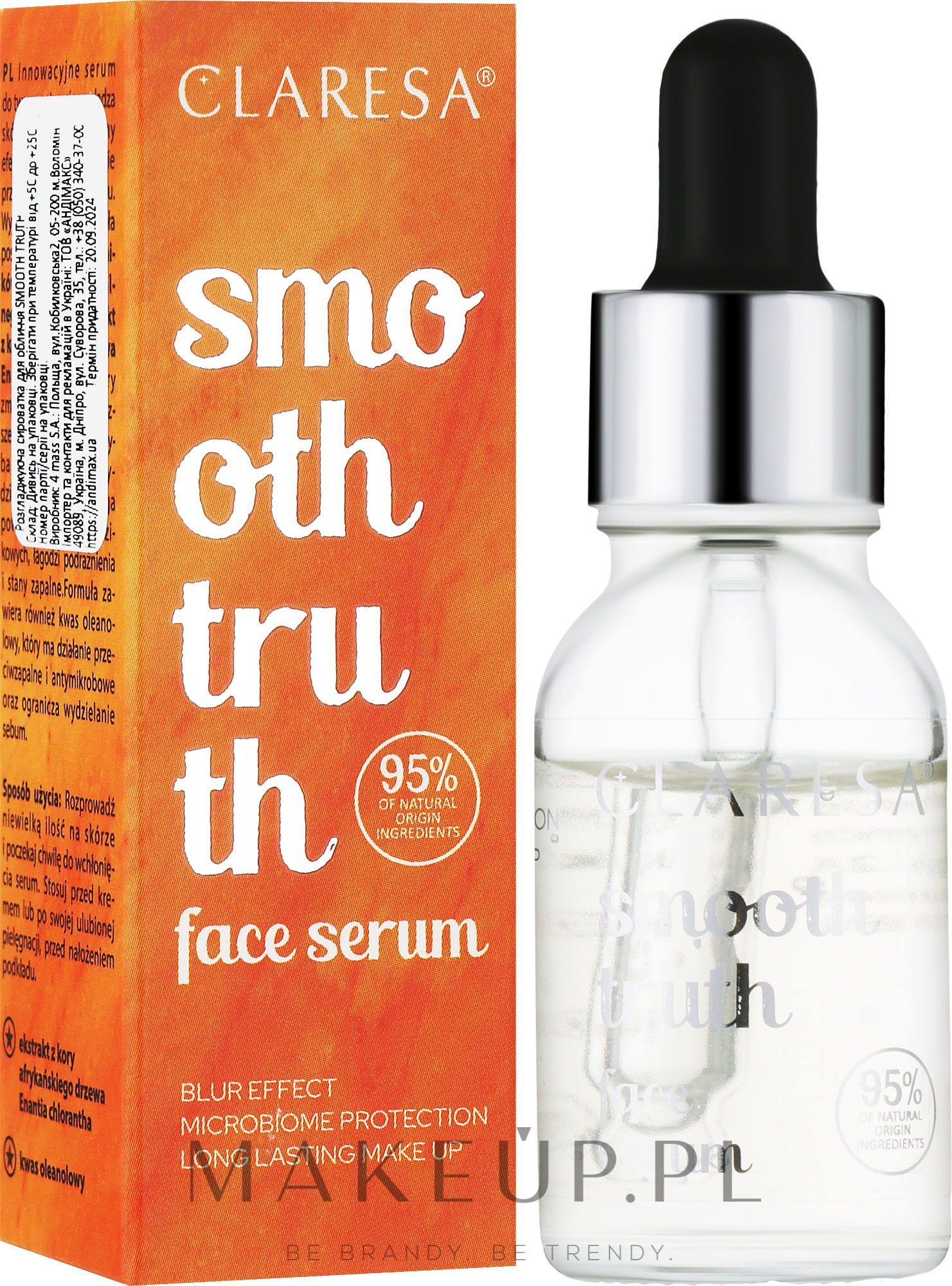 Wygładzające serum do twarzy - Claresa Smooth Truth Serum For Faces — Zdjęcie 16 g