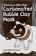 Maseczka węglowa do twarzy z glinką - Elizavecca Milky Piggy Carbonated Bubble Clay Mask (próbka) — Zdjęcie N1