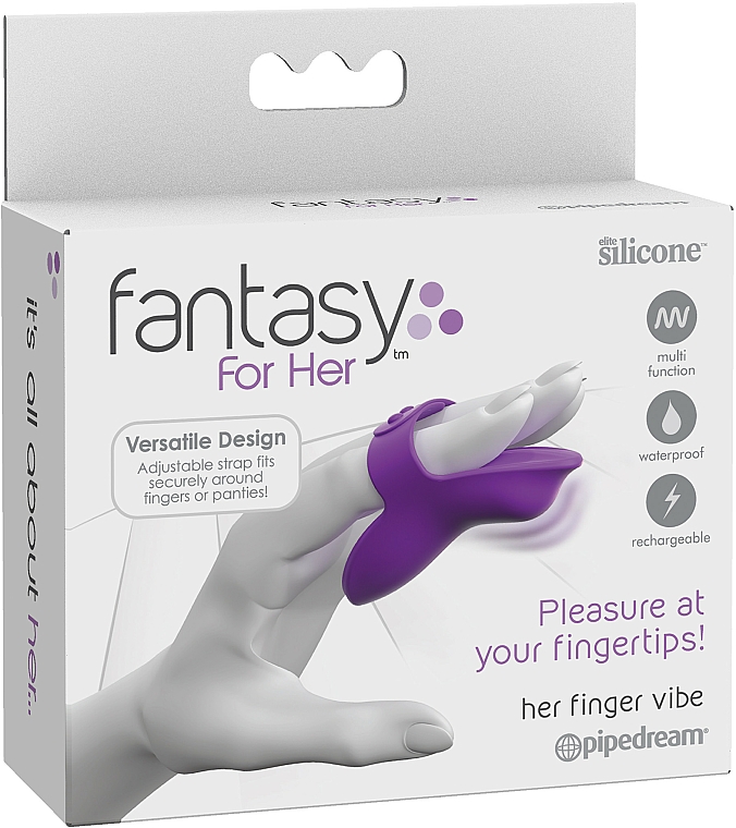 Wibrator na palec, fioletowy - Pipedream Fantasy For Her Finger Vibe Purple — Zdjęcie N1