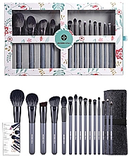 Zestaw pędzli do makijażu, 15 szt. - Eigshow Beauty Eigshow Makeup Brush Kit In Gift Box Agate Grey — Zdjęcie N3